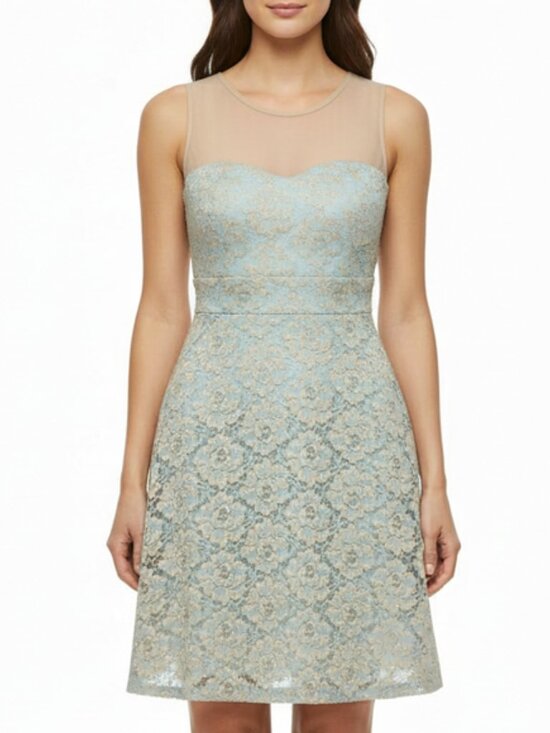 Windsor Dresses & Skirts - Windsor Floaty Gold & Mint Mini Dress Size Large